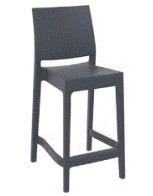 MAYA 65 Counter Stool | Dark Grey