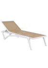PACIFIC Sunbed | White/Taupe