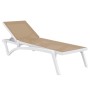 PACIFIC Sunbed | White/Taupe