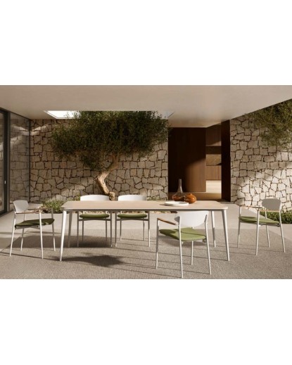 ORIGAMI Dining Table 240x100x75h | Aluminium white