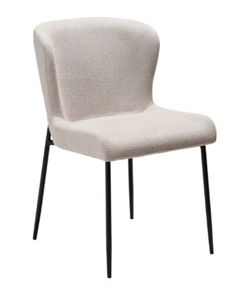 GLAM Chair | Cashmere Boucle, Black legs