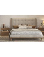 ASCOTT D13 Bed 160cm | CAMEL SILK OAK WITH PILLOWS RIFT X13/06