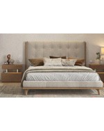 ASCOTT D13 Bed 160cm | CAMEL SILK OAK WITH PILLOWS RIFT X13/06