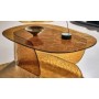 BLUR Coffee Table 65X50H | Cast Glass Amber