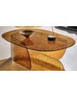 BLUR Coffee Table 120X38H | Cast Glass Amber