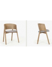 HALLA PLUS-A86 Chair | Fabric Spoiled T25/03 - Legs A21 Melio Wood