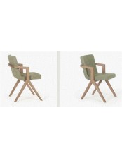 LAMDA-A94 Chair | Fabric Salsa 04 - Legs A27 Melio Wood