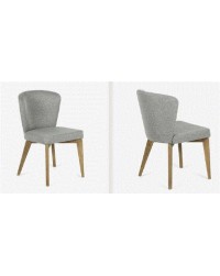 NASTIA-A69  Chair | Fabric Rebel T23/01- Legs A27 Melio Wood