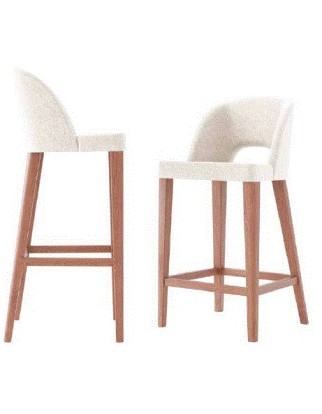 MARIEN ST-19 Counter Stool | Fabric E28/02 - Legs A27 Wood