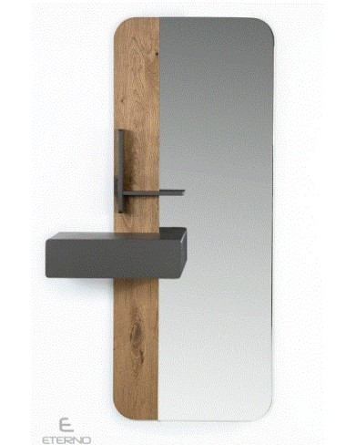 SMOOTH Mirror with drawer 95x40x175cm