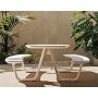  8TEEN  Dining Table with benches| Terracitta Aluminium