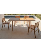 EMMA Dining Table 180x90x75cm | Iroko Wood