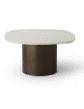ARMAN Side Table | Bronze/Terrazzo Perla 70x40cm