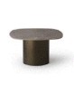ARMAN Side Table|  Bronze/Marble Nut 70x70cm