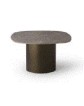 ARMAN Side Table|  Bronze/Marble Nut 70x70cm