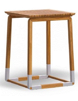 CYCLE Service Table | Square Teak & Steel 304