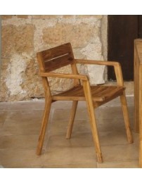 ECO NOVO Armchair | Natural Teak, Pillows Lino 706 Sand