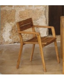 ECO NOVO Armchair | Natural Teak, Pillows Lino 706 Sand