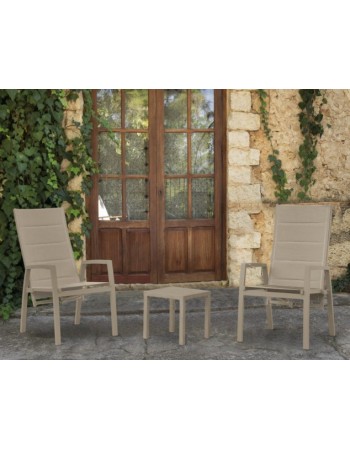 CHIPRE Reclinable Chair | Aluminium textiline taupe