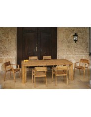 ECO NOVO Table 220x100cm | Natural Teak
