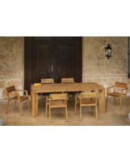 ECO NOVO Table 220x100cm | Natural Teak