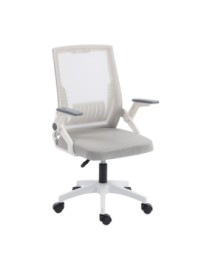 ZENITH Office Chair | Polypropylene white,Mesh light grey