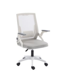 ZENITH Office Chair | Polypropylene white,Mesh light grey