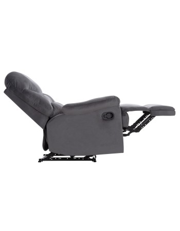 BRAYLEN Armchair with manual recliner | Grey velvet