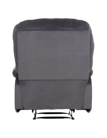 BRAYLEN Armchair with manual recliner | Grey velvet