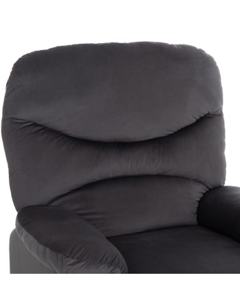 BRAYLEN Armchair with manual recliner | Grey velvet