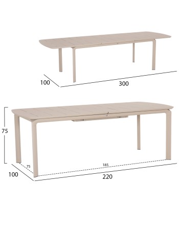 SYMPO Extendable Dining Table | Beige