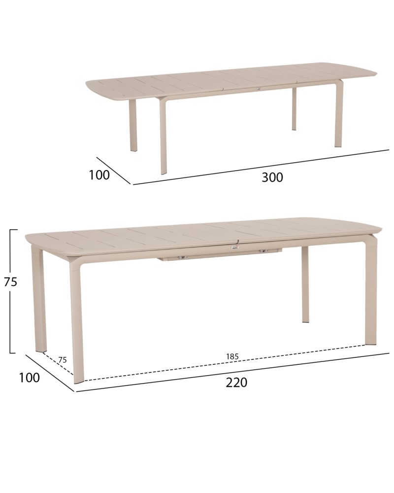 SYMPO Extendable Dining Table | Beige