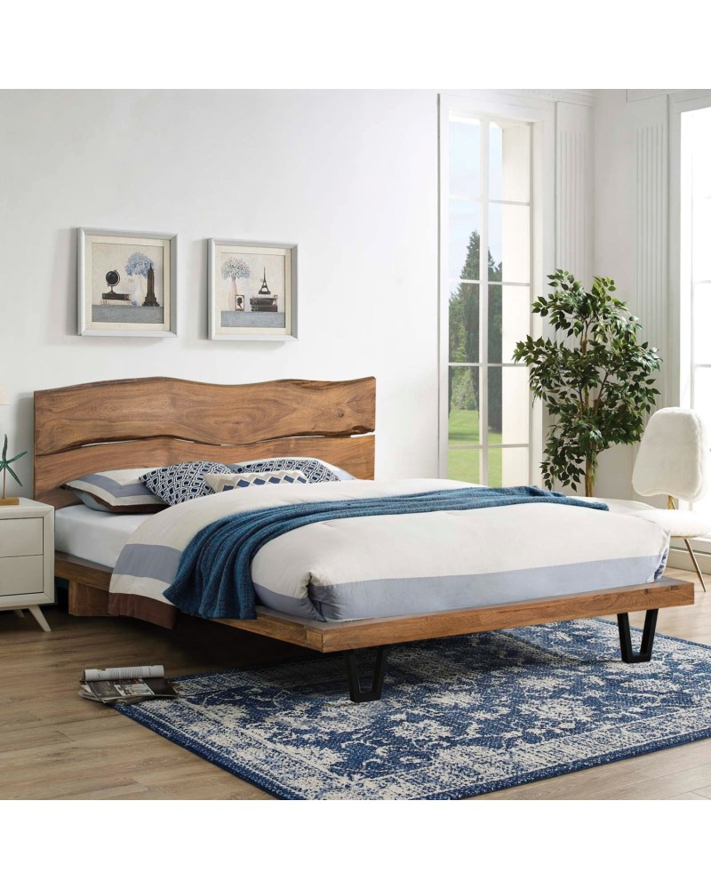 NICOLE Bed 160x200cm | Solid Wood Acacia 