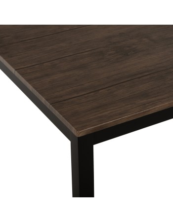 GOOSE Dining Table 120x80x75Hcm | Walnut mdf with black metal legs