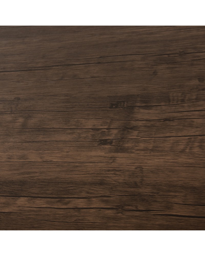 GOOSE Dining Table 120x80x75Hcm | Walnut mdf with black metal legs