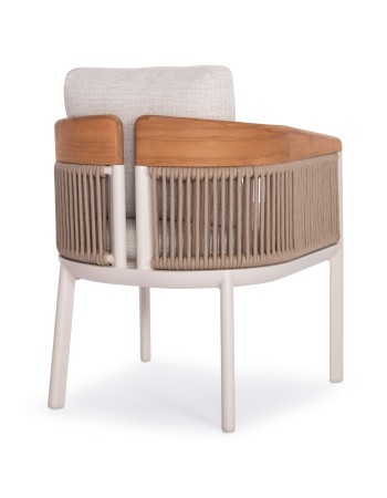 ANDROMEDA  Dining Table Set with 6 Ethereal chairs | Ecru