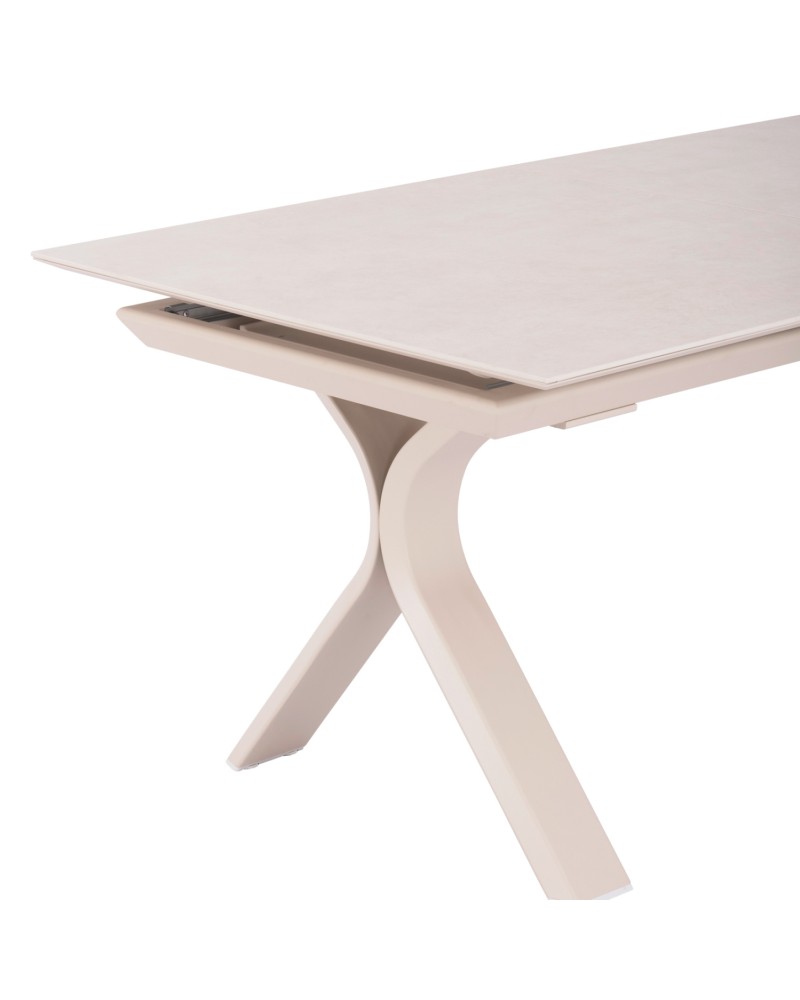 ANDROMEDA  Dining Table Set with 6 Ethereal chairs | Ecru