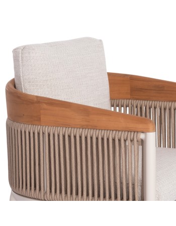 ANDROMEDA  Dining Table Set with 6 Ethereal chairs | Ecru