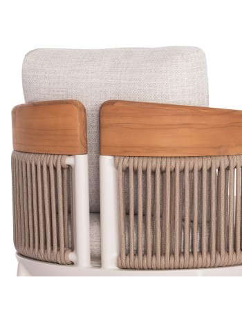 ANDROMEDA  Dining Table Set with 6 Ethereal chairs | Ecru