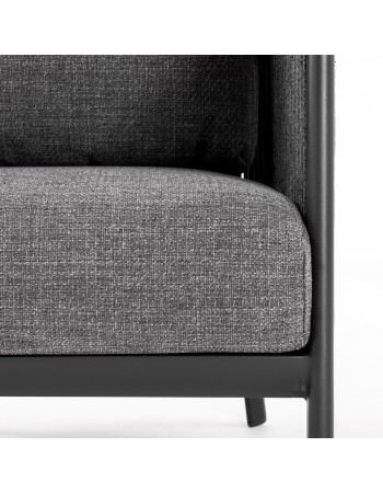 ETHEREAL Lounge Sofa Set | Aluminium with teak wood and charcoal sinstered stone