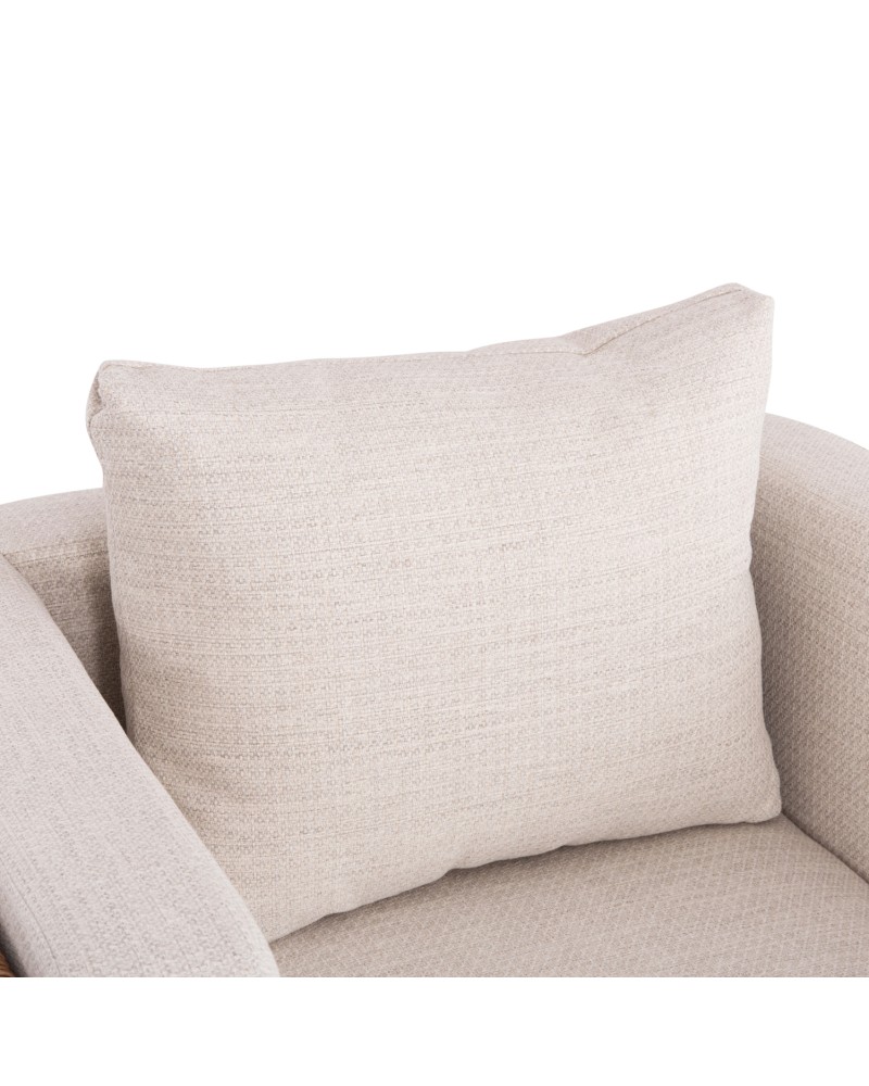 NEXUS Sofa Set | Aluminium Ivory with sinterered stone top & beige rope