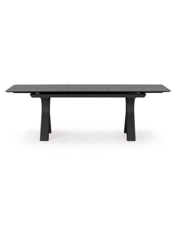 ANDROMEDA (S) Dining Table 180/240x100x75cm | Grey Aluminium with sinterered stone top