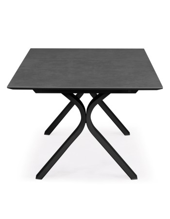 ANDROMEDA (S) Dining Table 180/240x100x75cm | Grey Aluminium with sinterered stone top