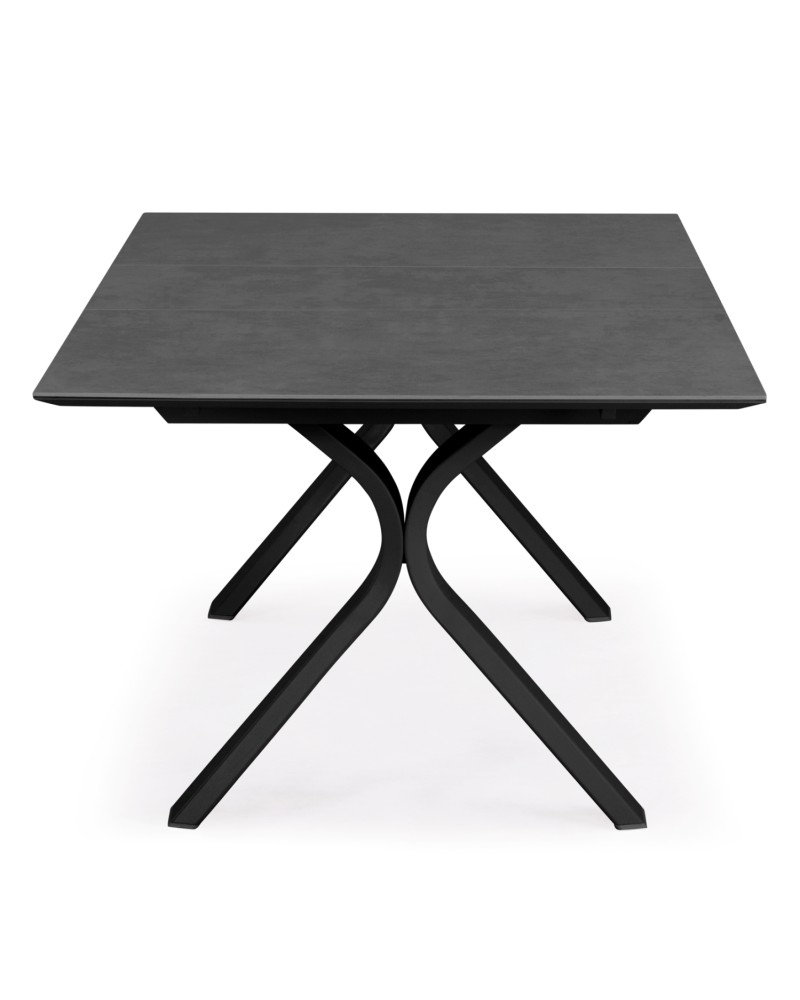 ANDROMEDA (S) Dining Table 180/240x100x75cm | Grey Aluminium with sinterered stone top
