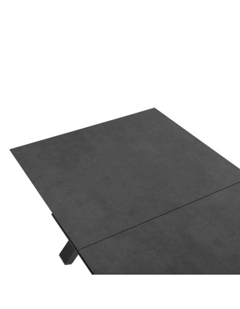 ANDROMEDA (S) Dining Table 180/240x100x75cm | Grey Aluminium with sinterered stone top