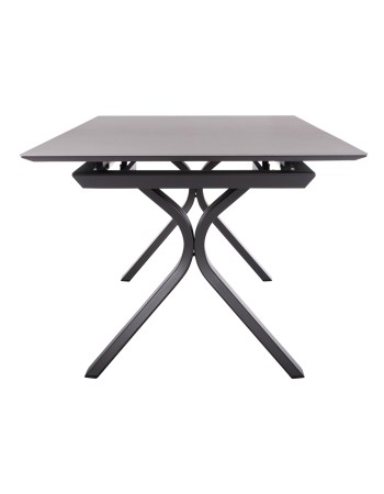 ANDROMEDA (L) Dining Table 240/300x100x75cm | Grey Aluminium with sinterered stone top