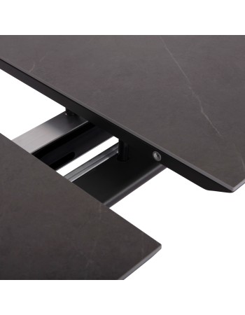 ANDROMEDA (L) Dining Table 240/300x100x75cm | Grey Aluminium with sinterered stone top