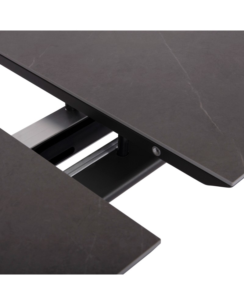 ANDROMEDA (L) Dining Table 240/300x100x75cm | Grey Aluminium with sinterered stone top