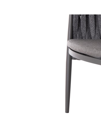 KWEEN Armchair | Dark Grey Aluminium with Rope beige