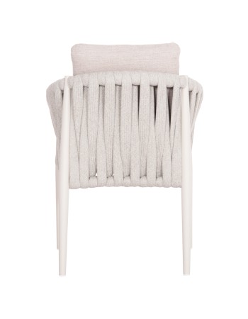 KWEEN Armchair | Cream Aluminium with Rope beige